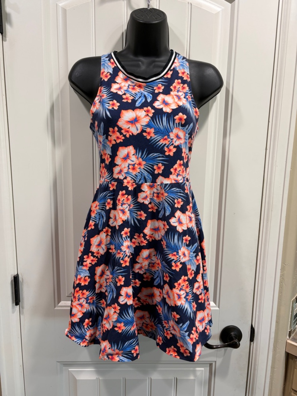 PINK Victoria's Secret Tropical Hibiscus fit & flare skater dress